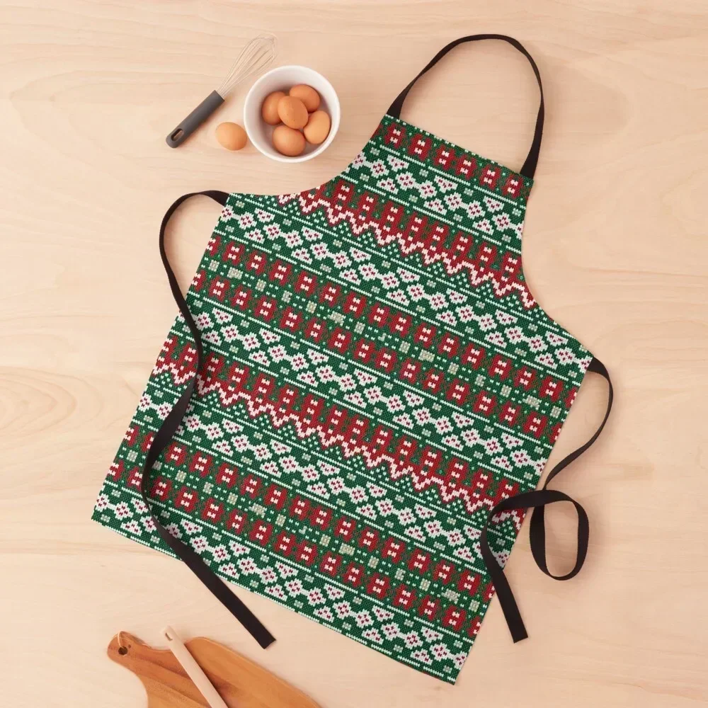 

Christmas Ugly Sweater Pattern Apron custom women's kitchen For Women Kitchen Accessories 2022 Women Kitchen'S Apron