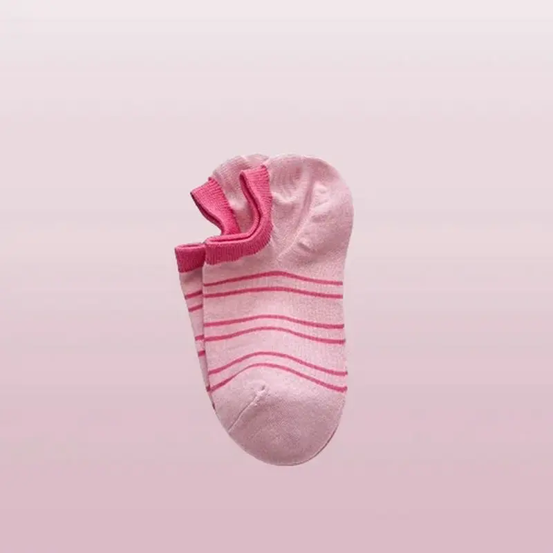 Chaussettes courtes invisibles coordonnantes pour femme, ensemble de rinçage des pieds, chaussettes bateau respirantes, rayures, mode estivale, nouveau, 2024, 5 paires