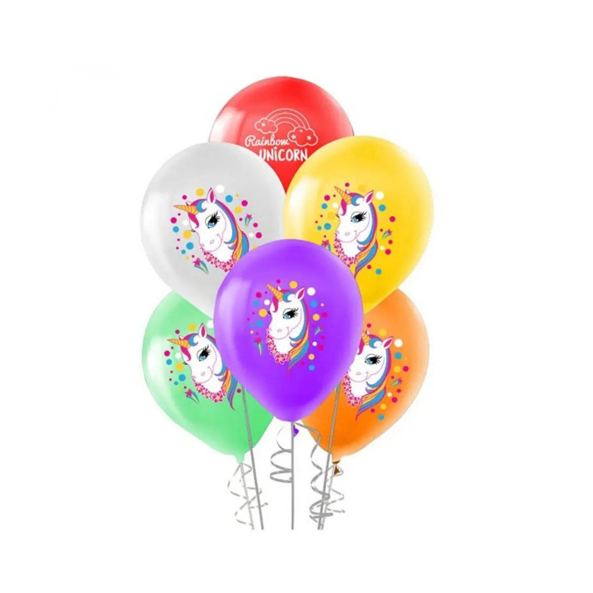 TUN6487 bubble, heart Unicorn, 12 "drukowane pastelowe balony" drukowane pastelowe balony