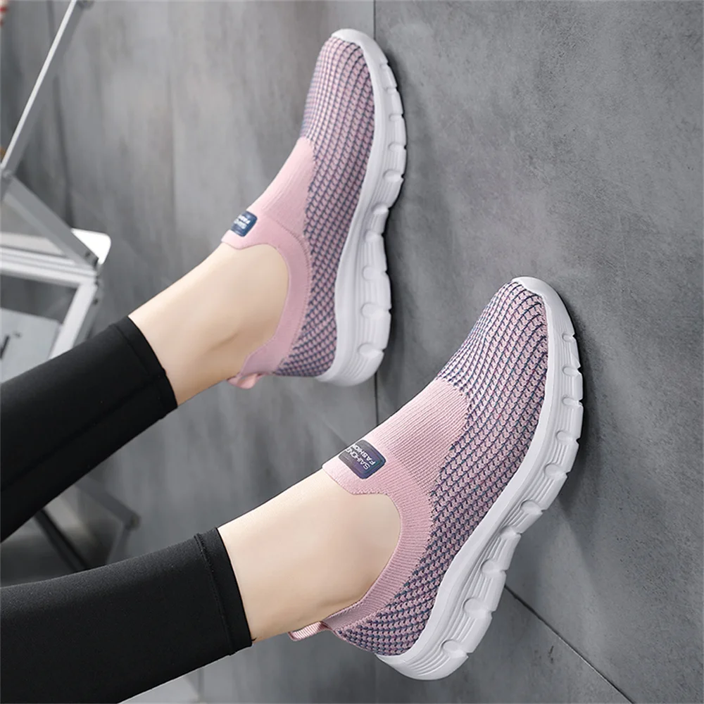 Outdoor High Platform Woman White Sneakers Woven Vintage Retro Shoes Women's Boots Size 34 Sports Comfortable Novelties