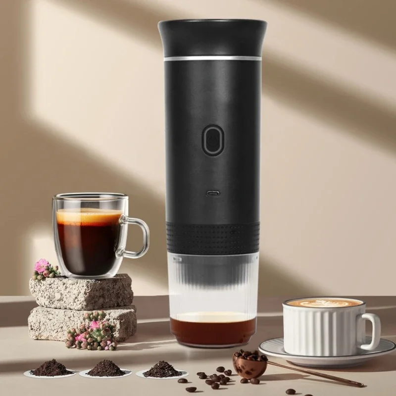 Portable Capsule Coffee Makers Machine Automatic Hot Cold Extraction Pump Pressure Espresso Maker Outdoor Italian Coffee Brewer