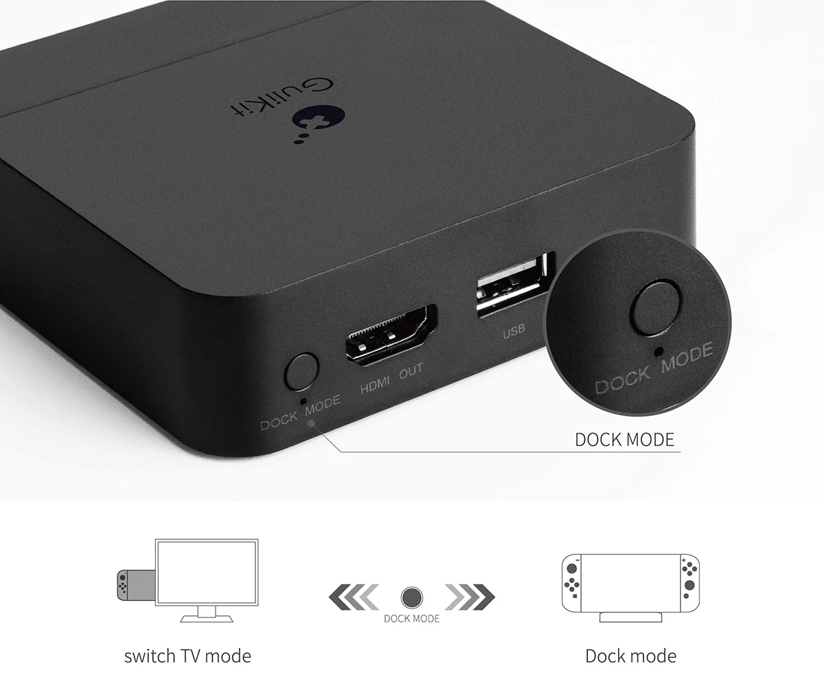 Gulikit NS05 Portable Dock for Switch Docking Station with USB-C PD Charging Stand Adapter USB 3.0 Port for Nintendo Switch OLED