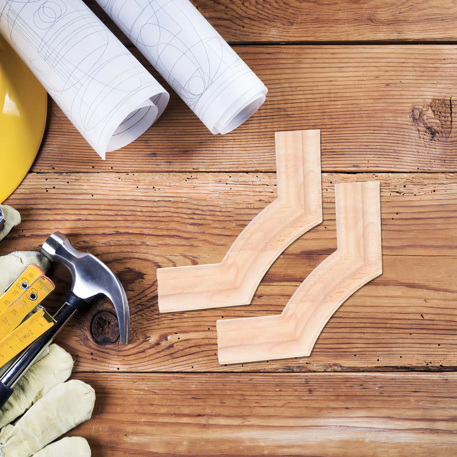 

4Pcs Wooden Carved Appliques for Furniture European Design Onlay Decor Unfinished DIY Decoration for Cabinets Beds Mirrors