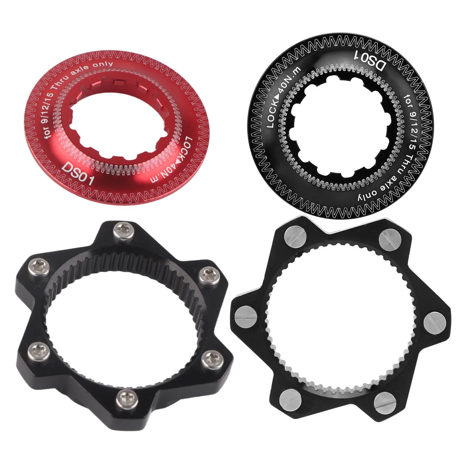 6 Bolts Disc Rotor Adapter, Bike Disc Brake Adapter, CNC Anodized Bicycle Center Lock Disc Rotor Adapter for Quick Brake