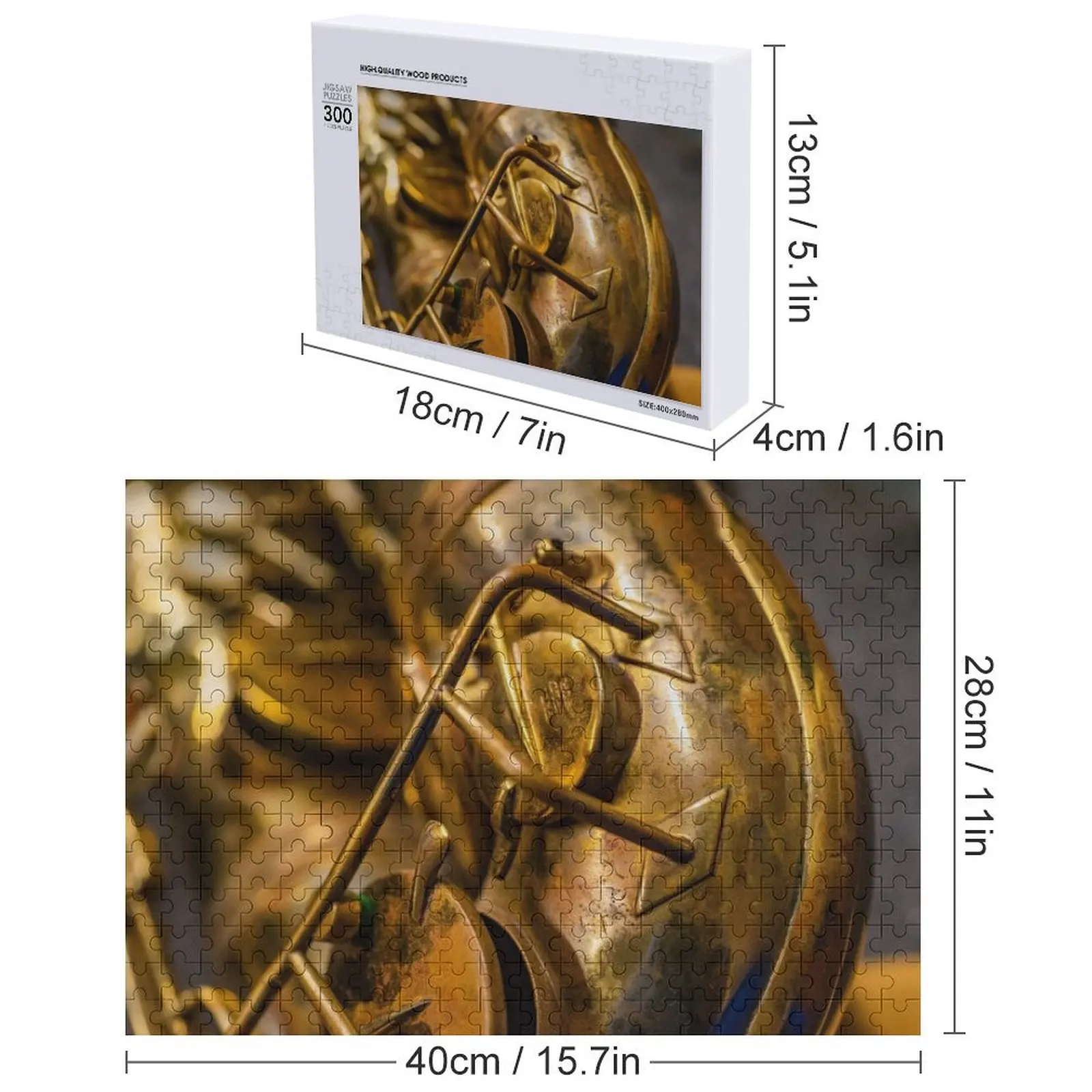 Jazz saxofone quebra-cabeça madeira foto nome personalizado brinquedos personalizados quebra-cabeça