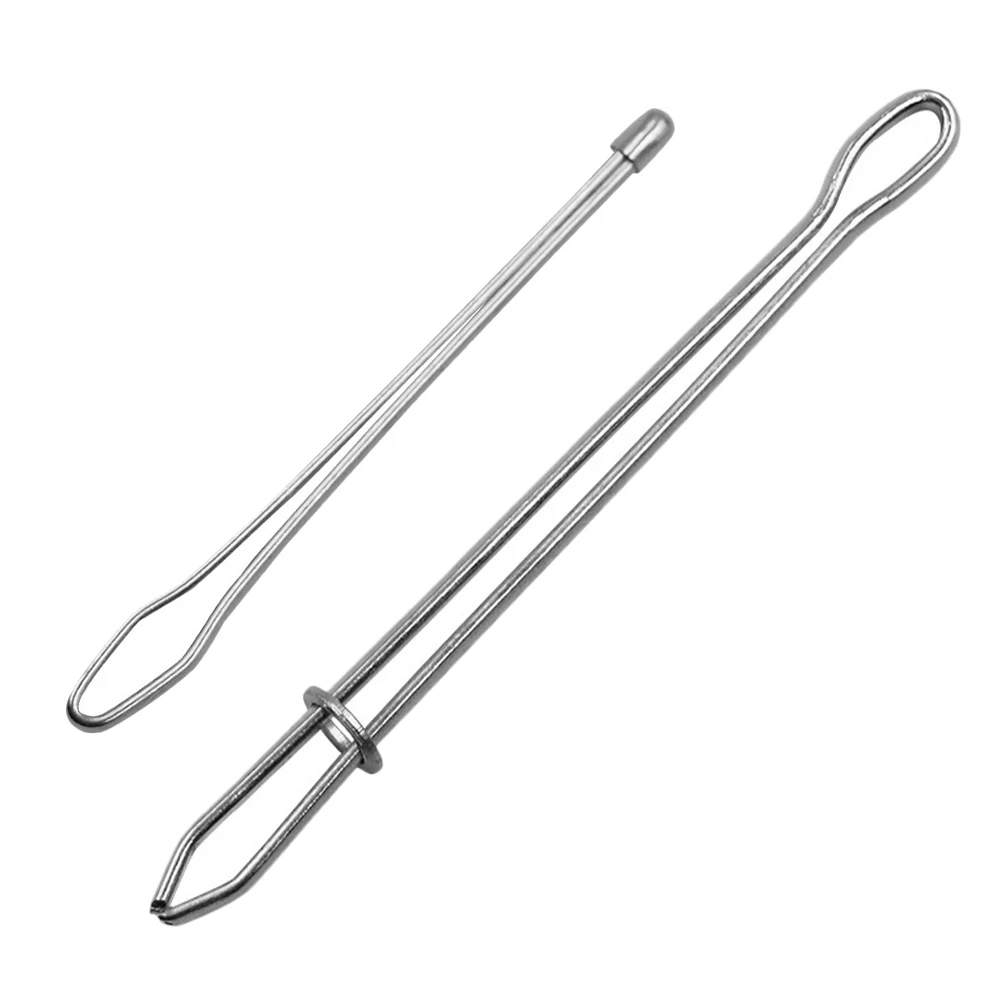 

2pcs Elastic Threader Tool Metal Rope Threading Device For Sewing Diy Crafts Drawstring Insert Kit Hand Knitting Accessories