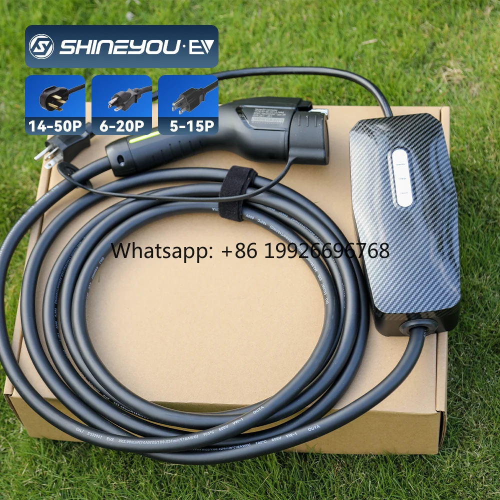 

New Technological Inventions AC Portable 3.6kw 110/240V SAE J1772 LCD Display 16A 1Phase Electric Car Portable EV Charger