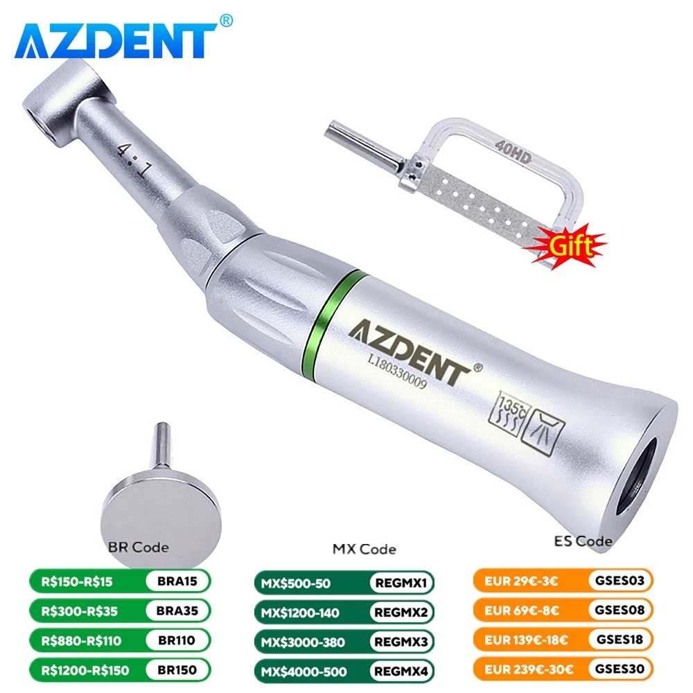 Dental 4:1 Redukcja Interproksimal Stripping AZDENT Contra Angle Handpiece z paskiem 40HD