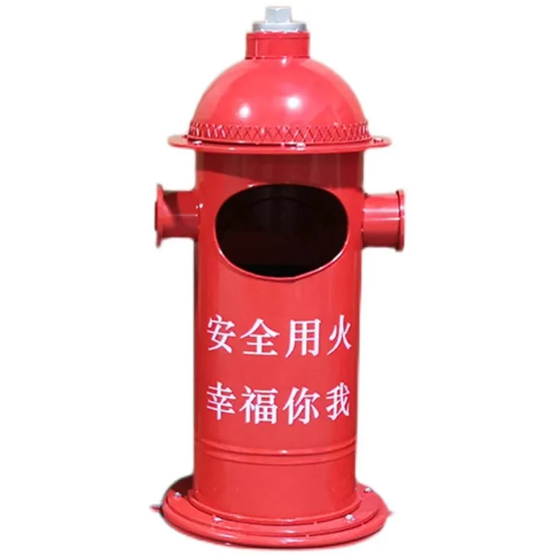 

Industrial wind fire hydrant modeling trash can Outdoor theme park scenic spot Personalized trash can with lid Commercial