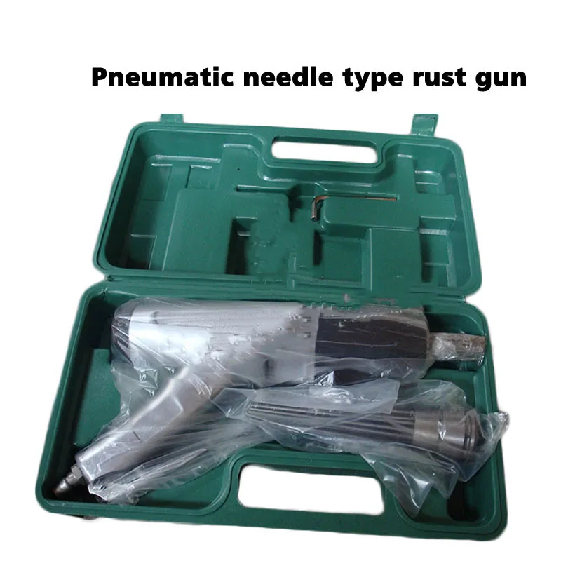 Pneumatic Derusting Gun With Plastic Box Pneumatic Needle Anti-rust Gun Rust Removal Air Needle Scaler JEX-28