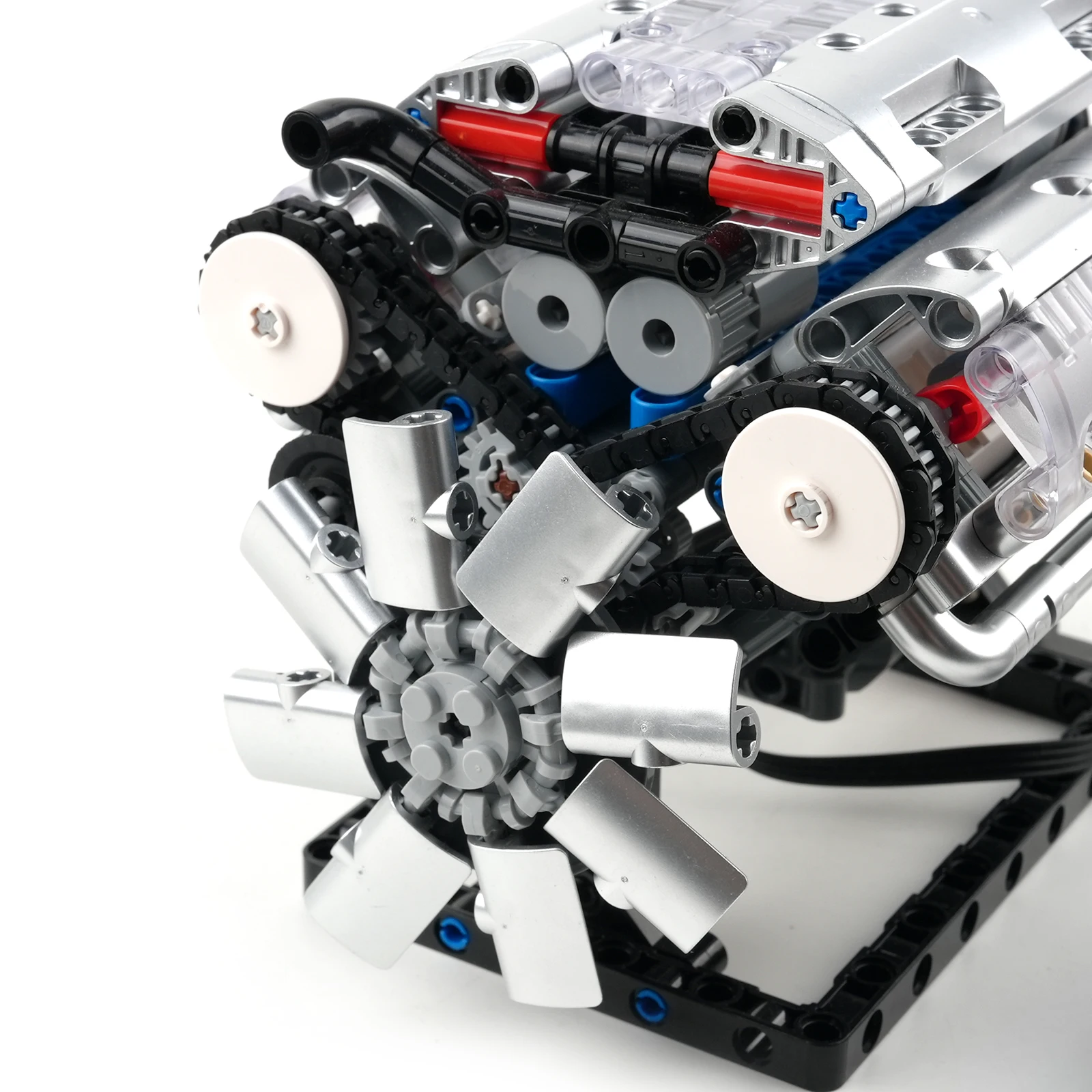 535PCS Mould King V8 Engine MOC Zestaw symulacyjny modelu w skali z akumulatorem i silnikiem L Napędzane elektrycznie klocki konstrukcyjne Zabawka Prezent