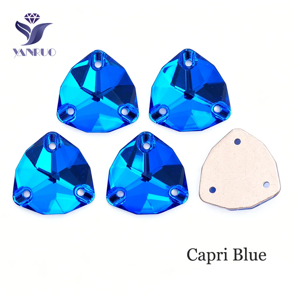 YANRUO 3272 Fat Triangle All Color Sew On Stones Glass Crystal Rhinestones AAAAAA Quality Sewing Stones For Clothes Dress Shoes