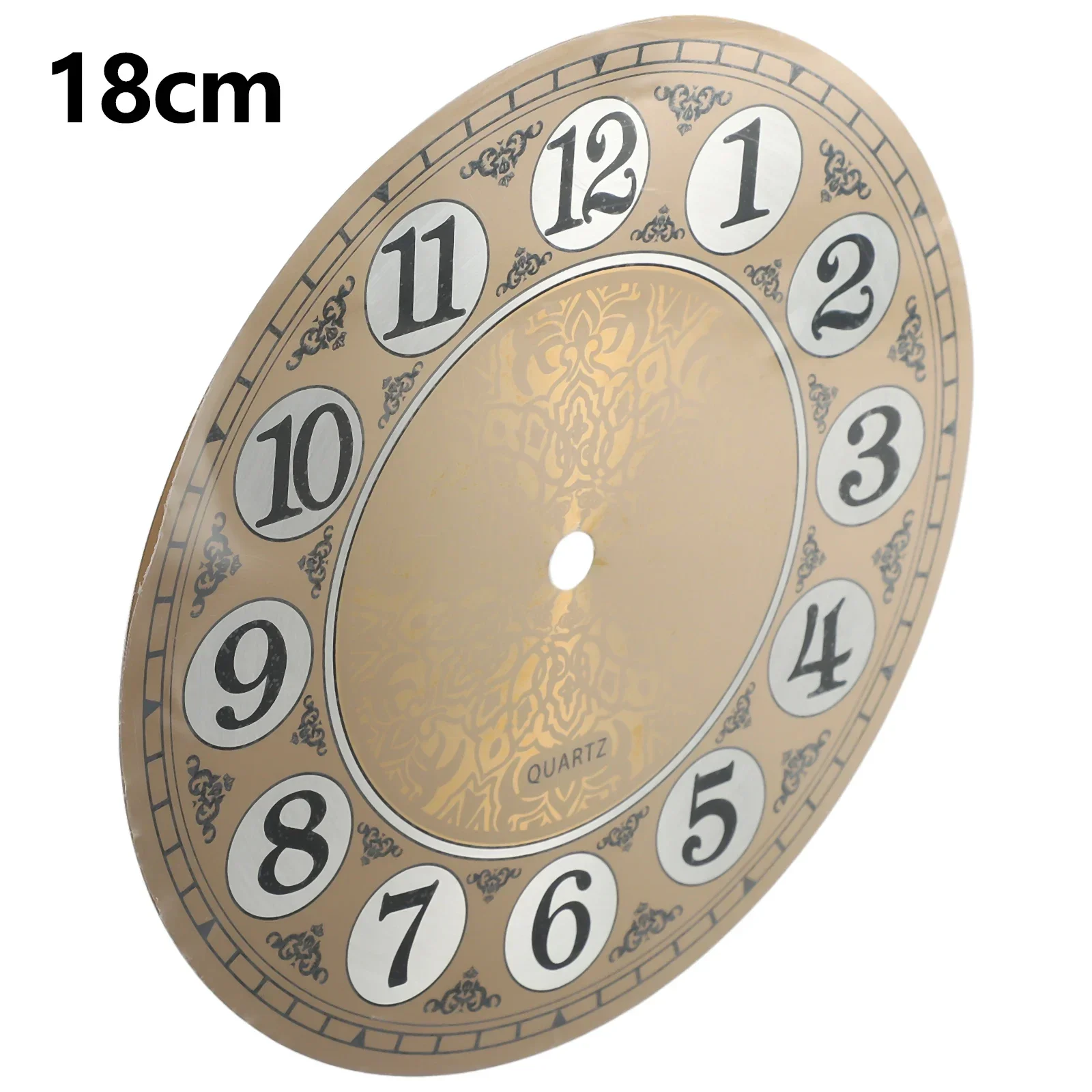 Clock Accessories Dial Face Aluminium Dial Face Arabic Numeral Diameters 180mm Flat Profile Gold Metal Wall Clock Brand New