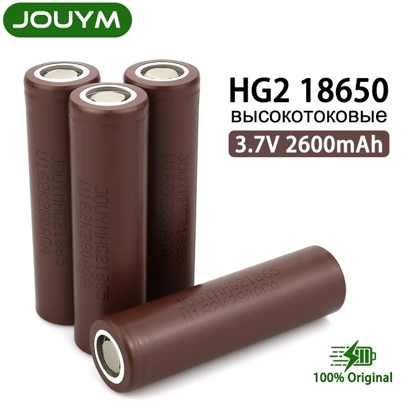 

2600mAh 3.7V HG2 18650 Battery 100% Original 18650 lithium Rechargeable Batteries High Current Discharge 30A Power Cell