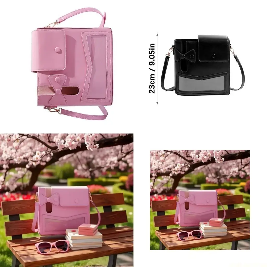 

X90D Легкая украшенная сумка на плече. Просторная секция кросс -кусочка бутылка для бутылки с бутылкой для водяной колбы и