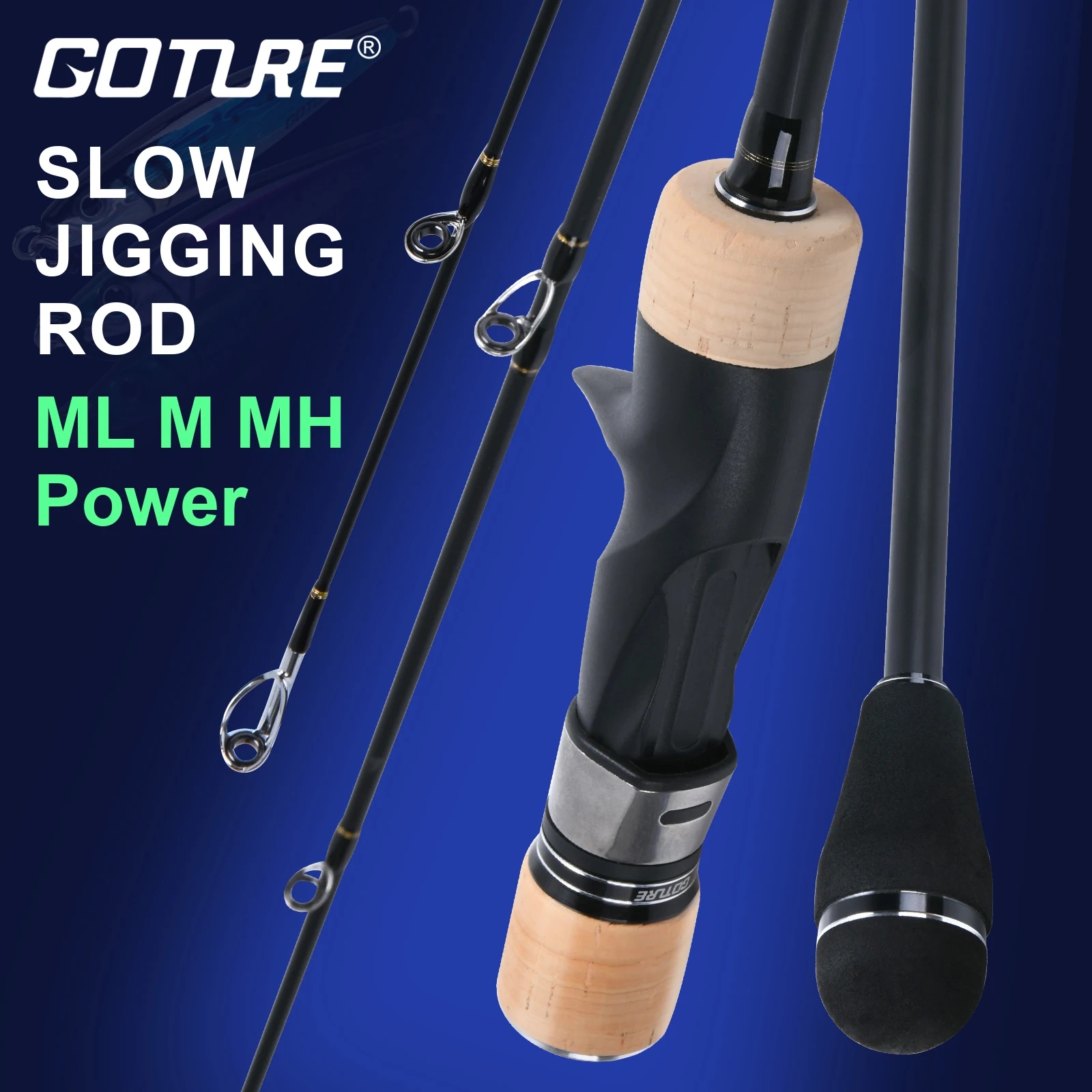 Goture Pollux II Fuji & Kw Slow Jigging Fishing Rod 1.89m Solid Top Tip Spinning Casting Rods ML M MH Power Sea Boat Fishing