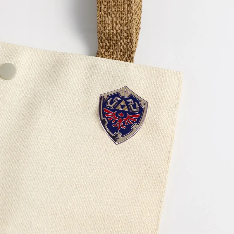 أسطورة Zellda Hyllian درع المينا دبوس لعبة بروش شارة أفضل صديق هدية #6