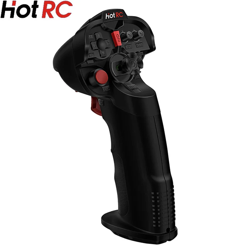 HotRC DS-4A 2.4GHz Single Hand RC Transmitter 4CH Radio Remote Control with 6CH Receiver for RC Car Boat Drone Airplane