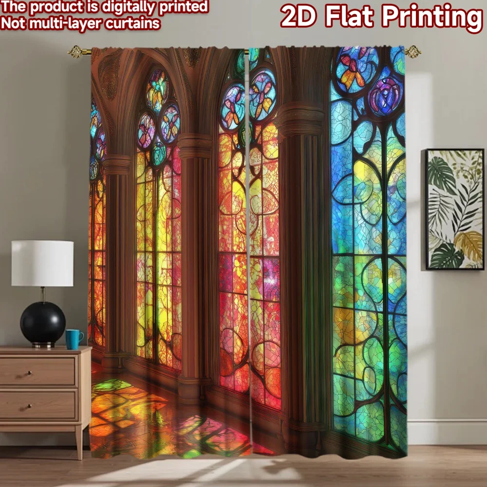 

1pc 2D flat Photography Backdrop Photography Banner Colorful Stained s 100% Polyester Festive Wall Decor for Suitable for indoor