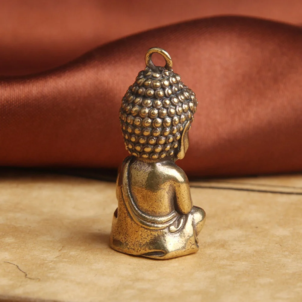 

6 Pcs Buddha Keychain Small Pendant Keychains Brass Ring Jewellery Charms Keyring Bag Cute Pendants