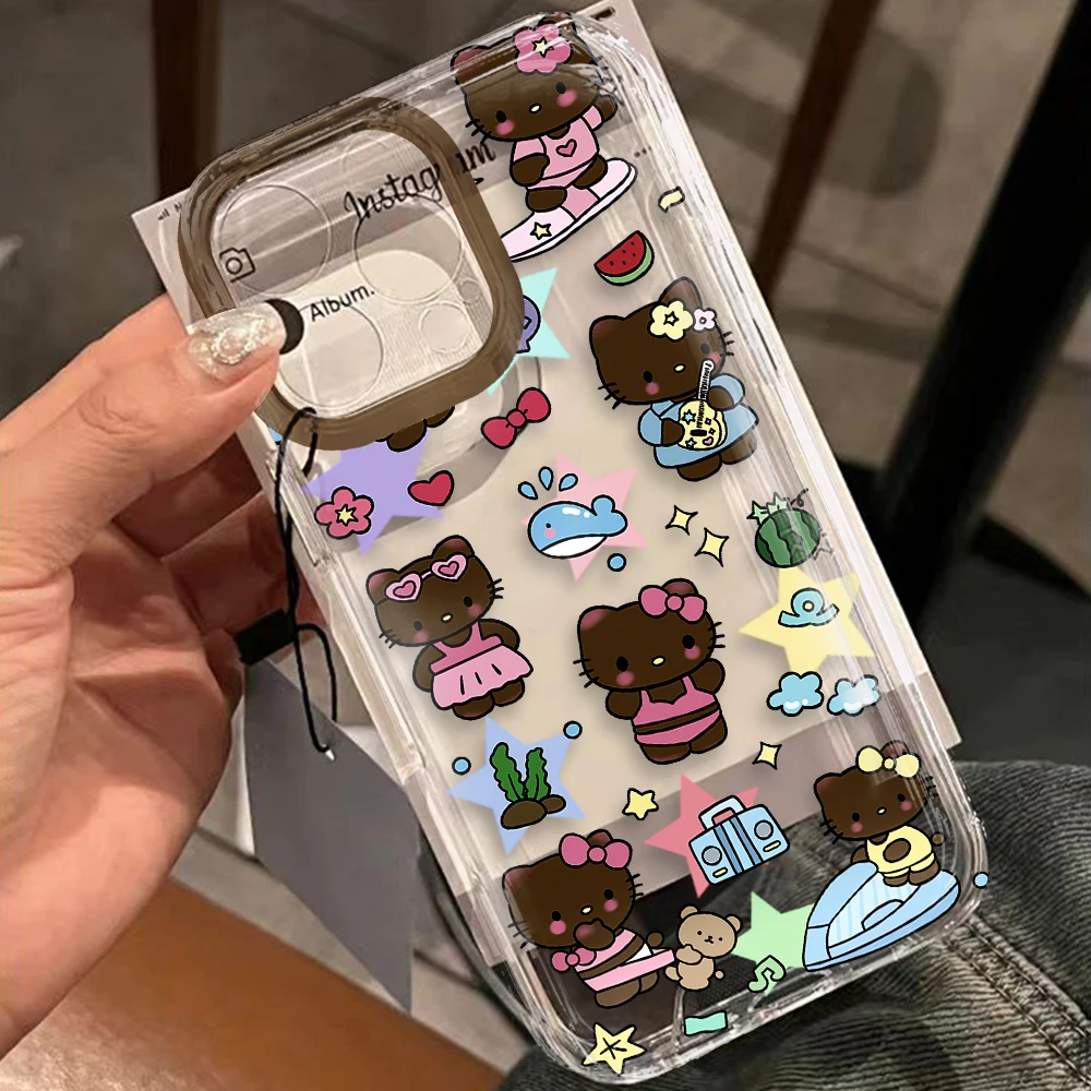 حافظة لهاتف آيفون 17 16 16e 15 14 13 12 11 Mini Pro Max X XR XS Max 7 8 Air Plus غطاء خلفي شفاف