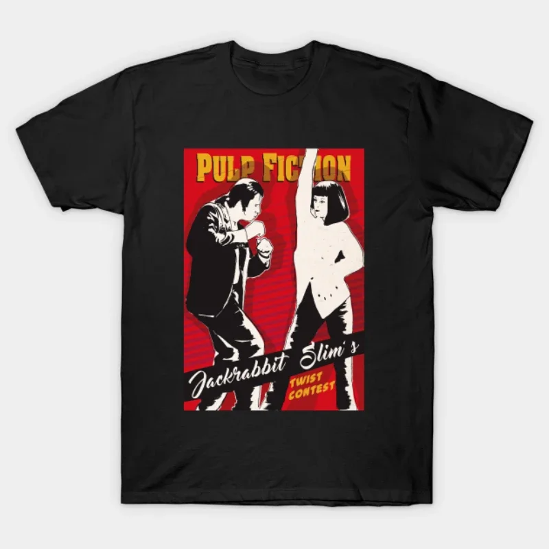 2024 Funny Pulp Fiction TShirt Mia Wallace Quentin Tarantino Graphic Tshirts 90s Vintage Men Breathable Comfortable  Tee Shirts