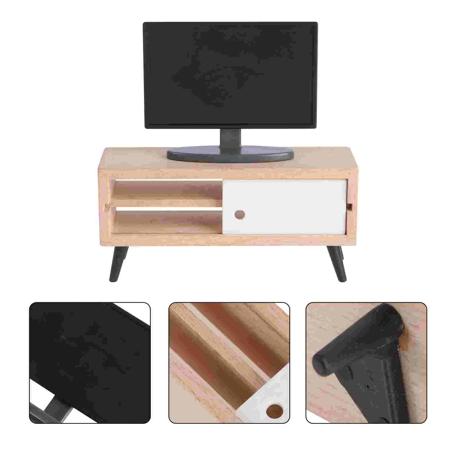 House Mini Toys Decor Furniture Ornament Wooden Decorate Layout Prop Model