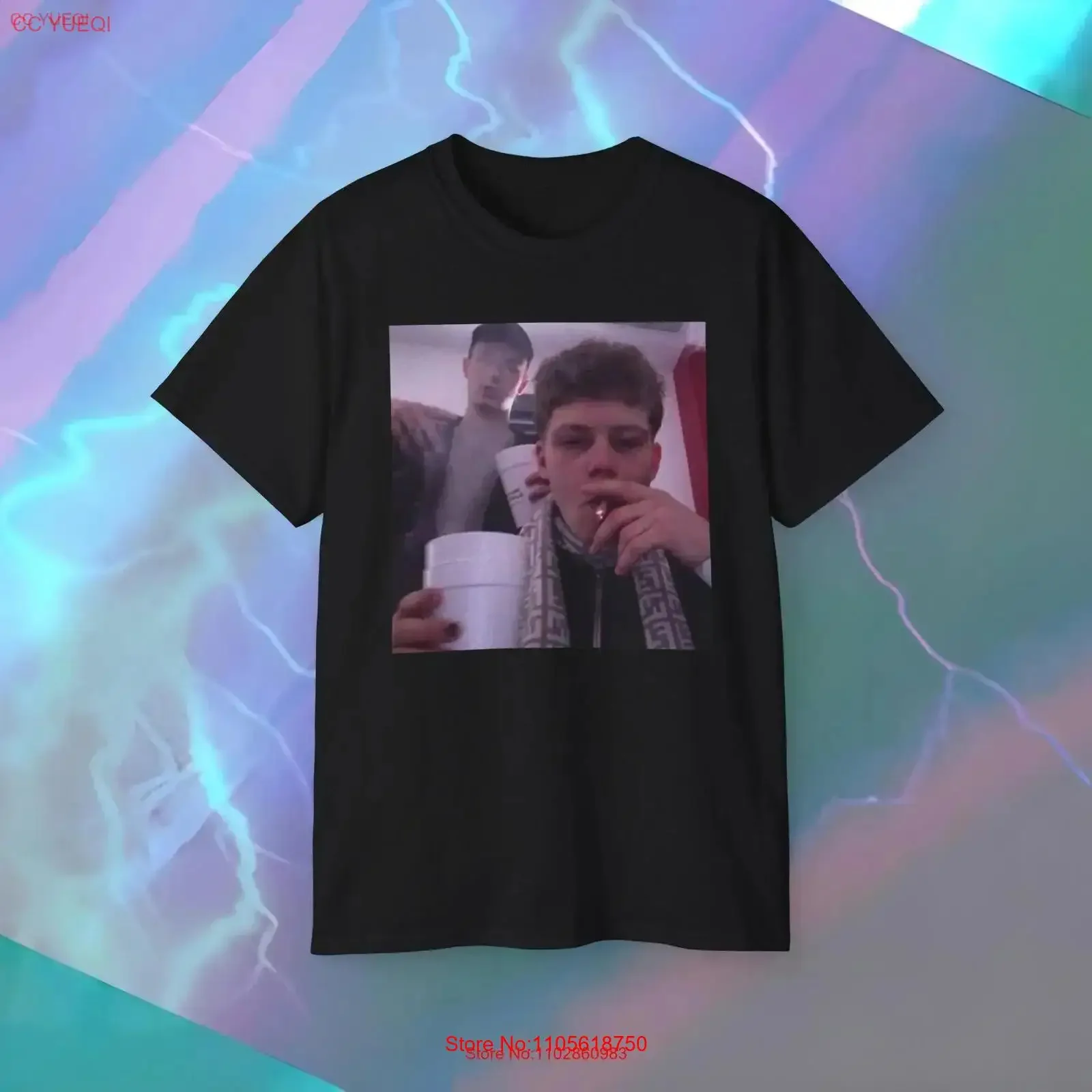 Yung Lean With Bladee Vintage T Shirt 90s vintage Washed Soft Versatile Casual Comfortable streetwear Stylish Slightly