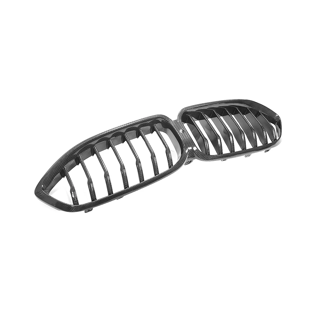 Dry Carbon Fiber Grill Front Bumper Single Slat Kidney M Style Grille For BMW 18-22 8 Series G14 G15 G16 M850i M840i