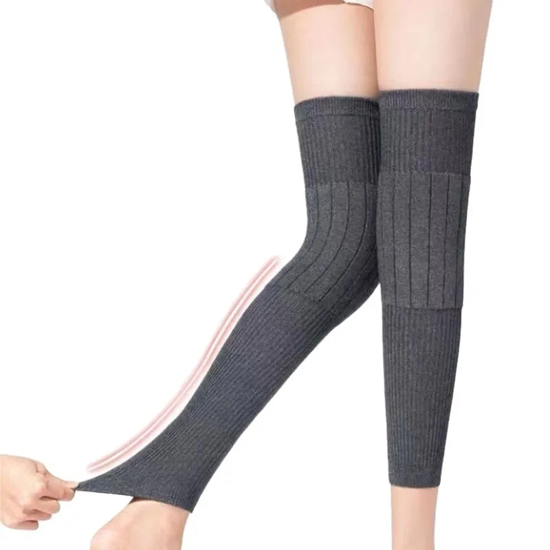 Rodilleras para mantener el calor, protección gruesa para piernas y rodillas para hombres y mujeres, mangas para piernas, otoño e invierno, 1 ud.