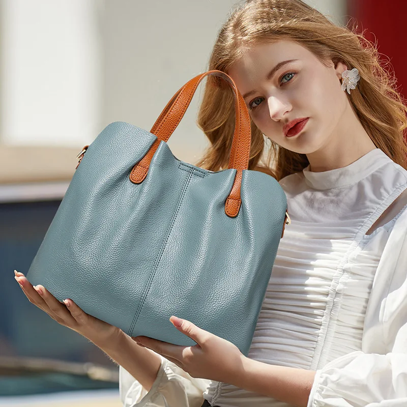 

100% Genuine Leather Tote Bag for Women 2025 Luxury Designer Messenger Bag Large Capacity Crossbody Shoulder Bag Fashion Handbag