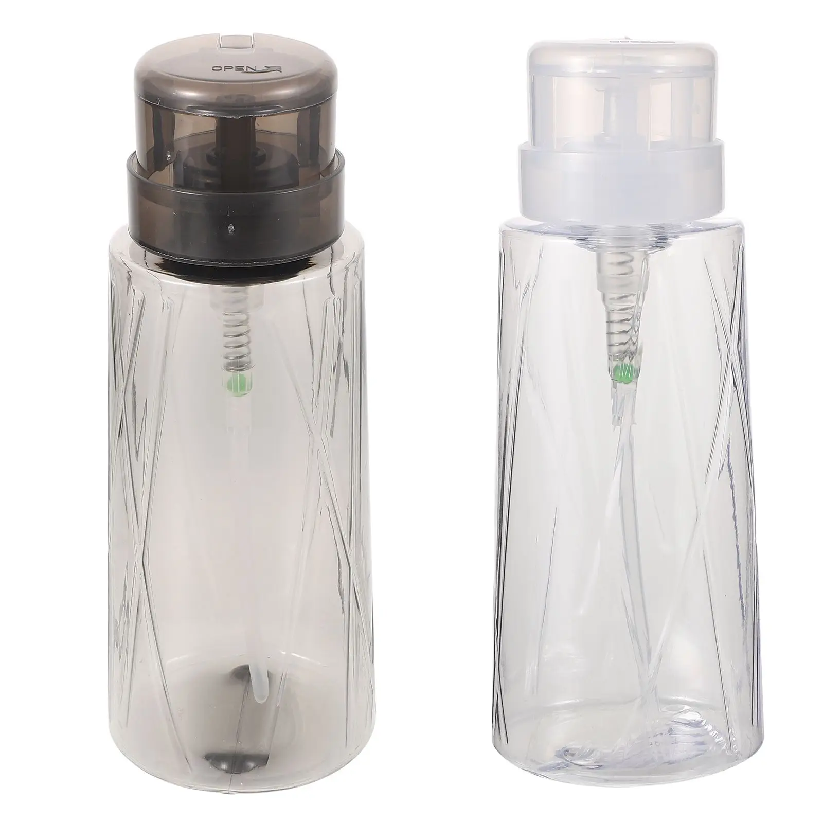 

Water Bottle Empty Containers Portable Makeup Remover Press Down Plastic Sample Bottles Refillable Nail Polish Holder