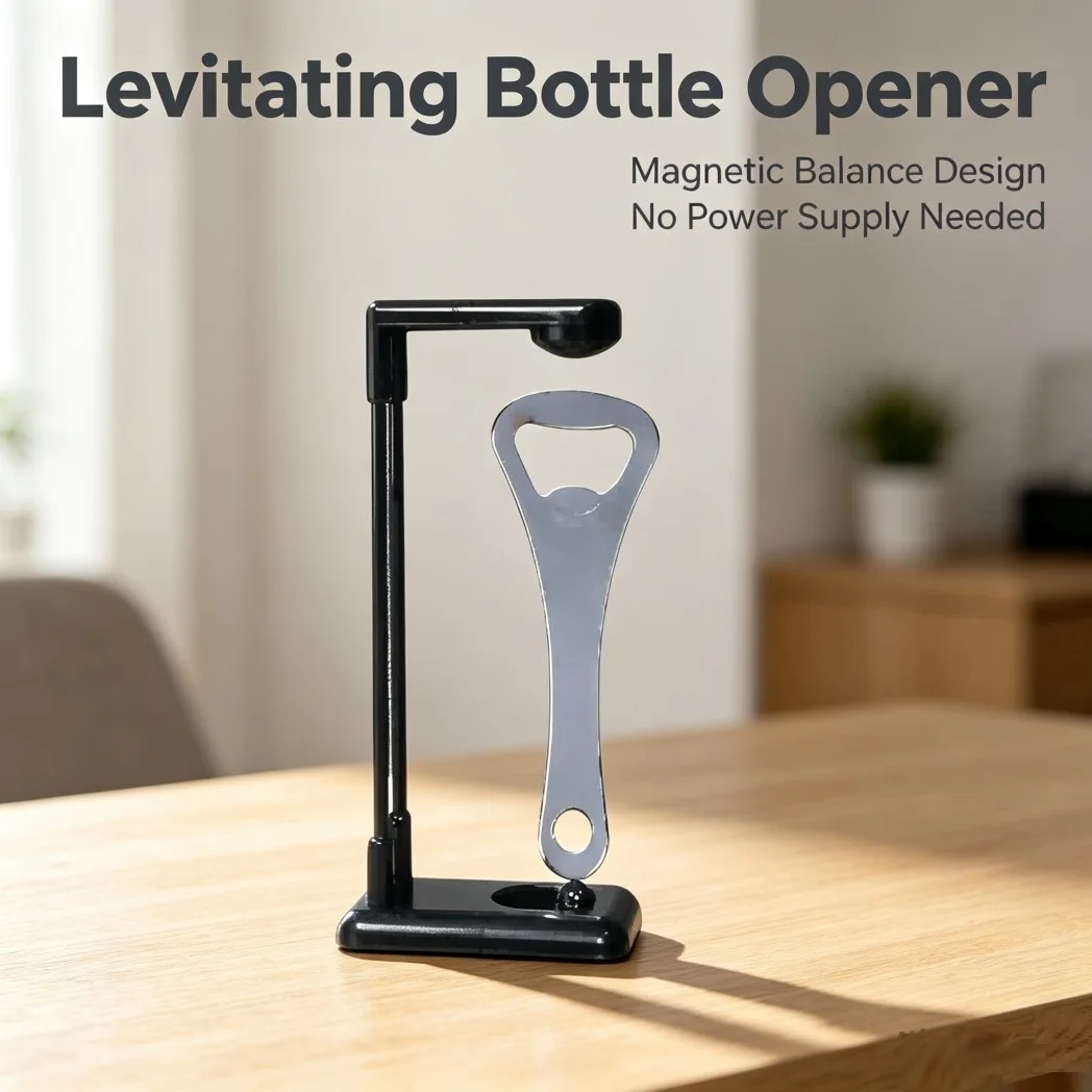 1 set of magnetic levitation bottle opener, creative decorative item, summer beverage accessory and kitchenware