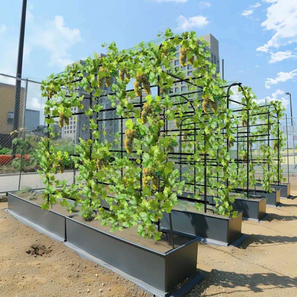 

Large Size Steel Garden Arch Rose Arbor Climbing Plant Grape Support Frame Yard