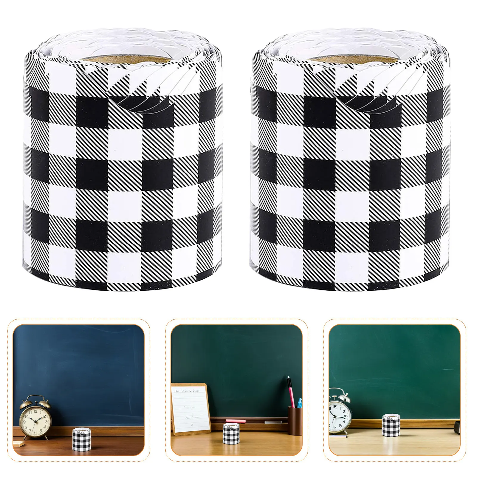 2-rouleaux-de-bordures-de-tableau-d'affichage-a-carreaux-noir-et-blanc-elegantes-autocollantes-impermeables-pour-la-salle-de-classe