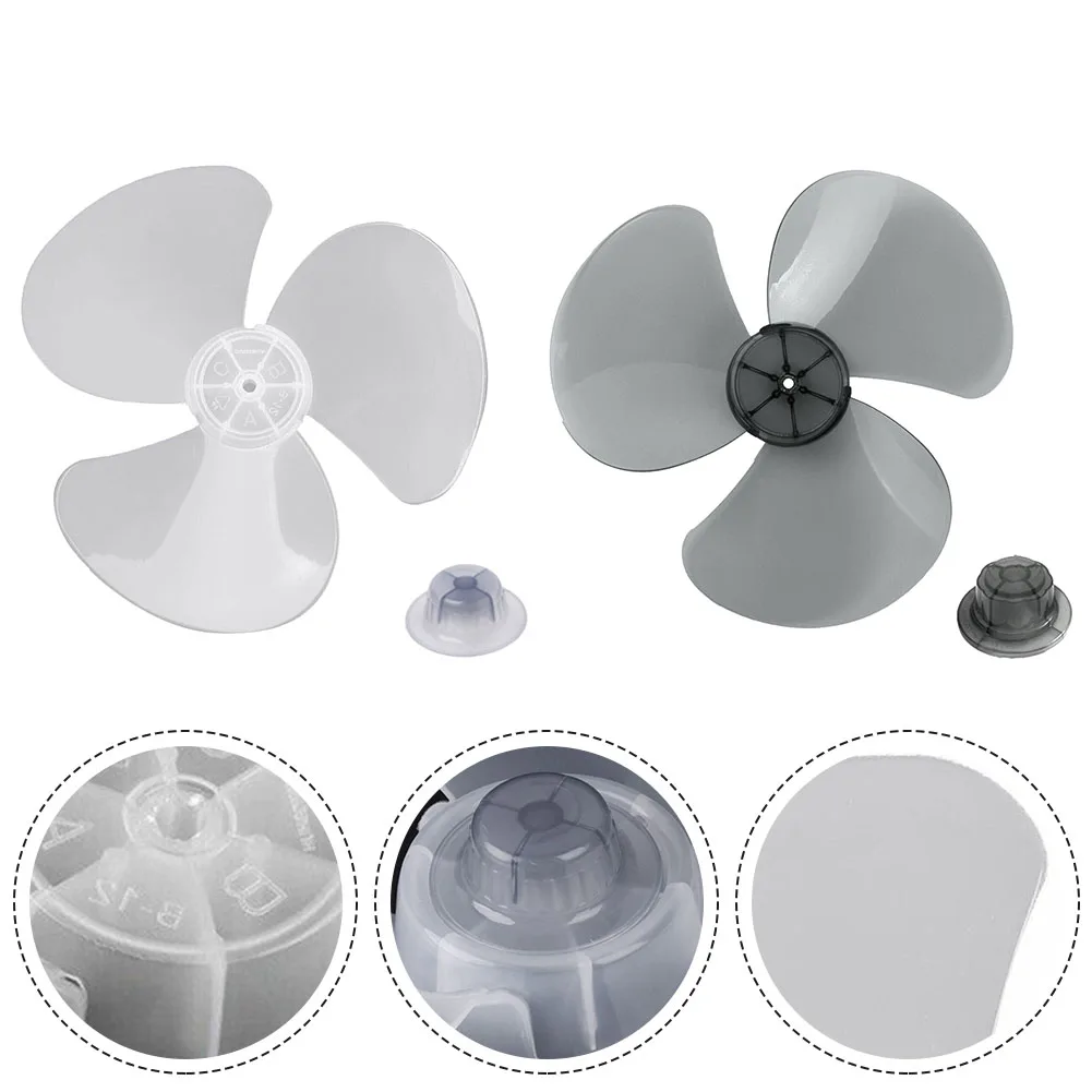 12 Inch Plastic Fan 3 Leaves Transparent For Standing Pedestal Floor Table Electric Fan Replacement Parts Accessories