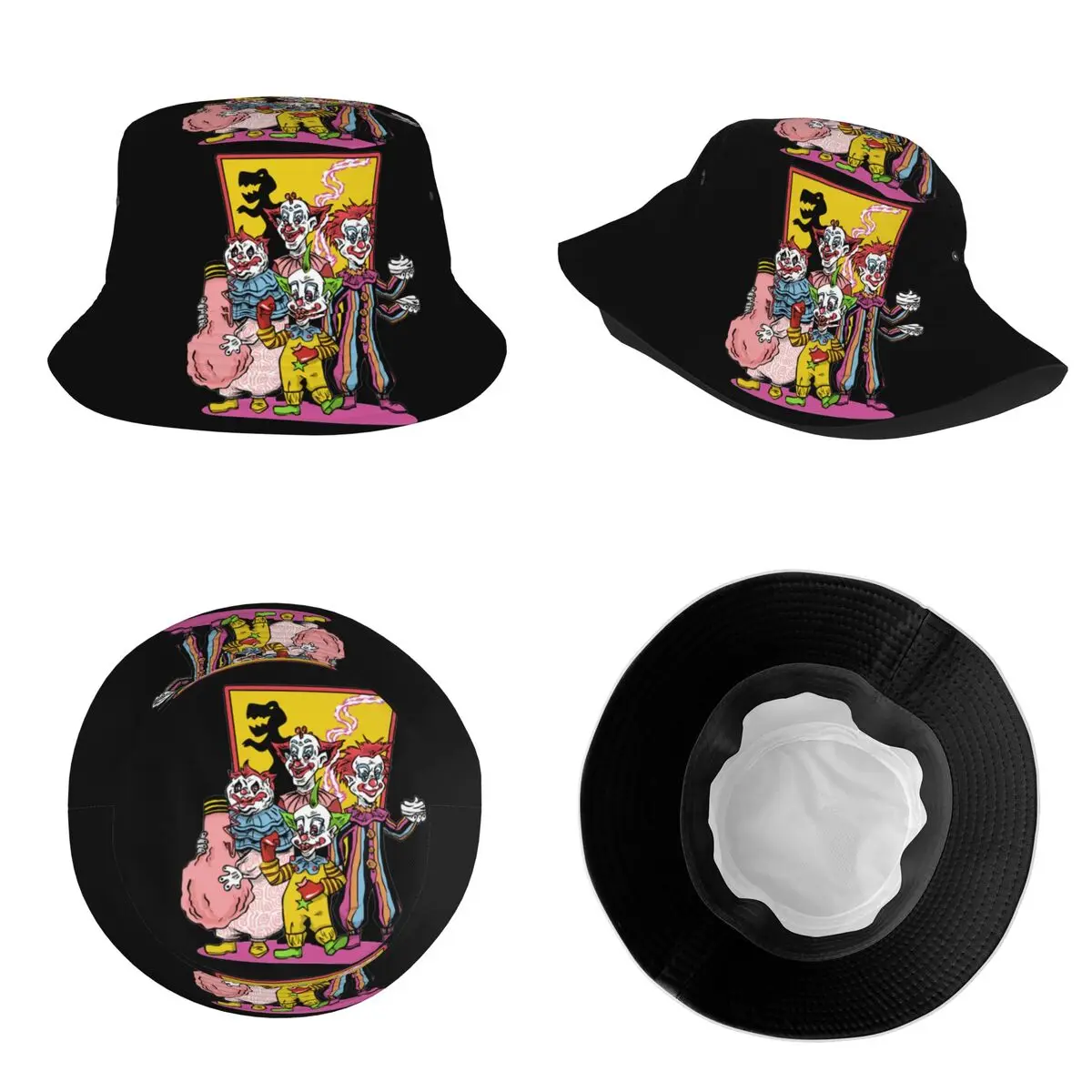 Unisex Bucket Hat Killer Klowns From Outer Space Headwear Fishing Caps Classic 80s Horror Clown Boonie Hat Dropshipping