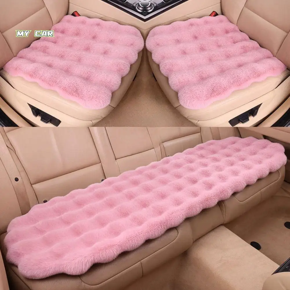 Warm Plush Car Seat Cushion Ultra-Soft Durable Auto Chair Protector Pad Comfortable Anti-slip Vehicle Dressed Decoration