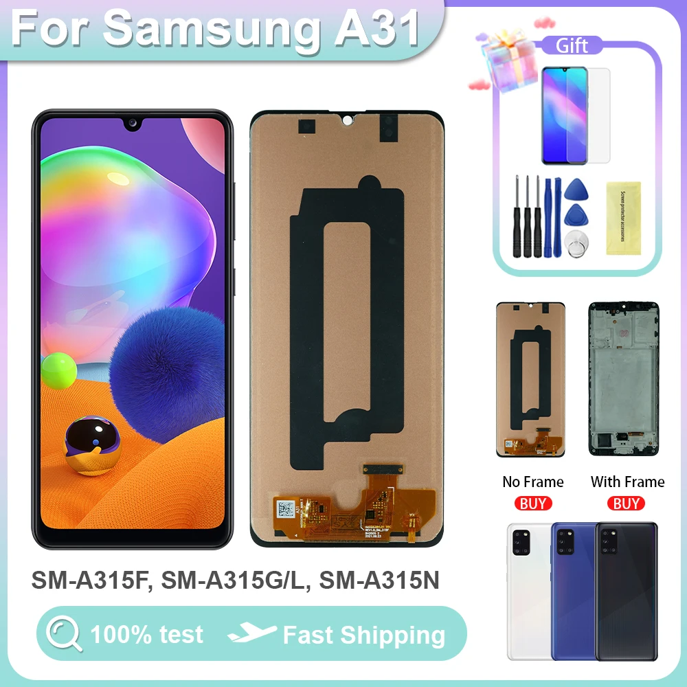 

Новый дисплей для Samsung Galaxy A31 A315 A315F A315F/DS A315G/DS A315G ЖК-дисплей AMOLED сенсорный экран дигитайзер замена в сборе