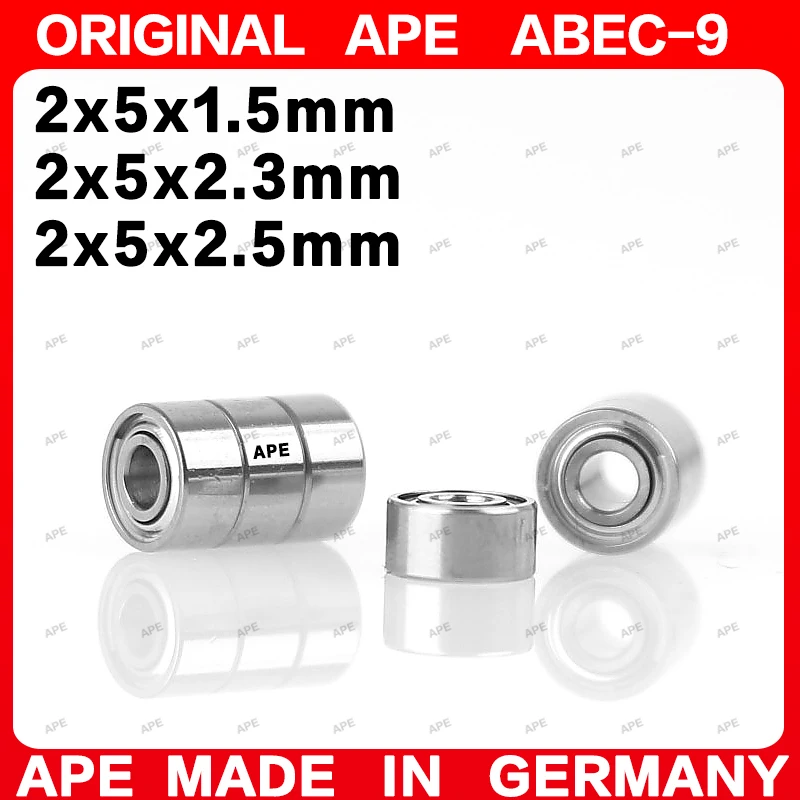 10PCS Germany ABEC-9 Bearing 682 618/2 638/2  2*5*1.5 2*5*2.3 2*5*2.5 mm  ZZ -2Z -2RS Miniature Precision Ball Bearings