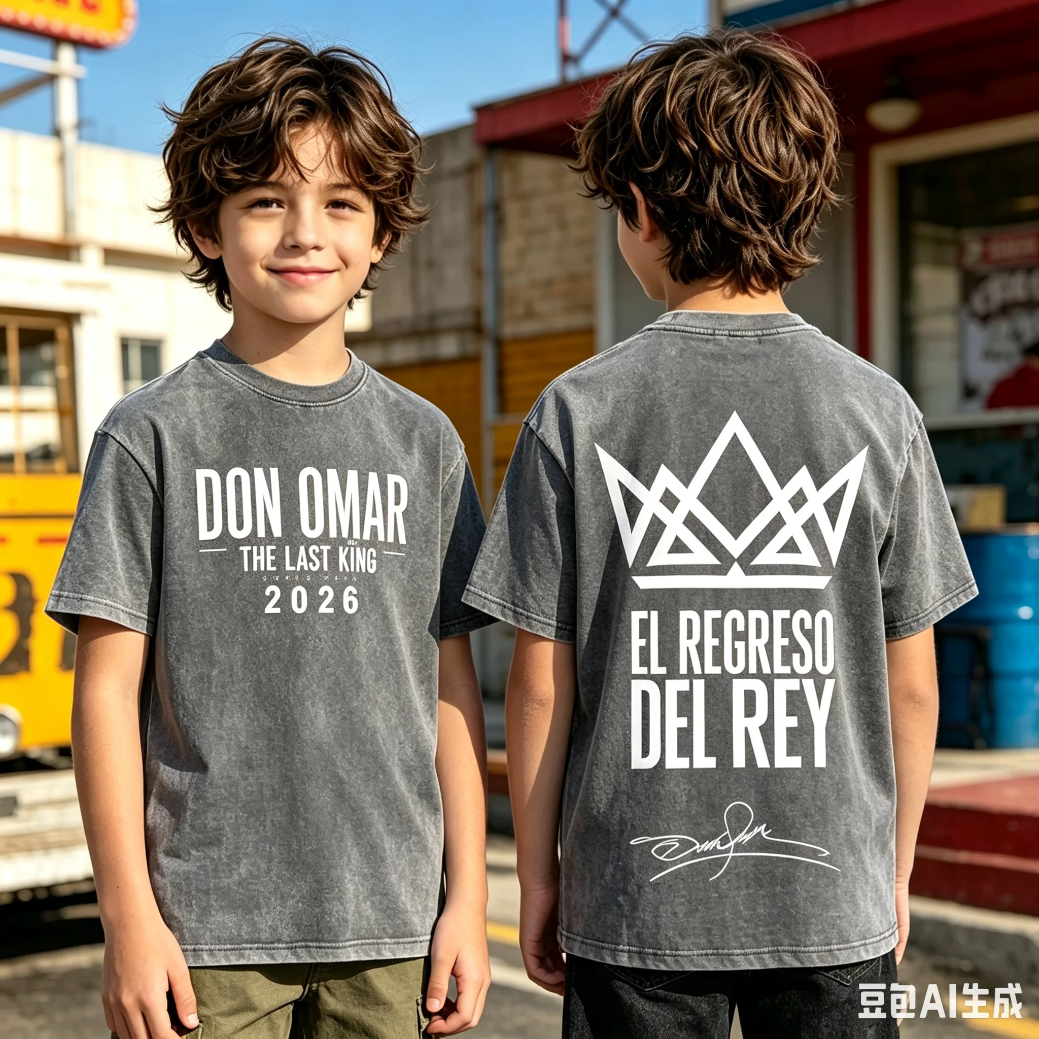1pc Rapper Don Omar The Last King Tour 2026 Prin T shirt Vintage Washed Machine Streetwear Cotton Unisex Kids Men Women