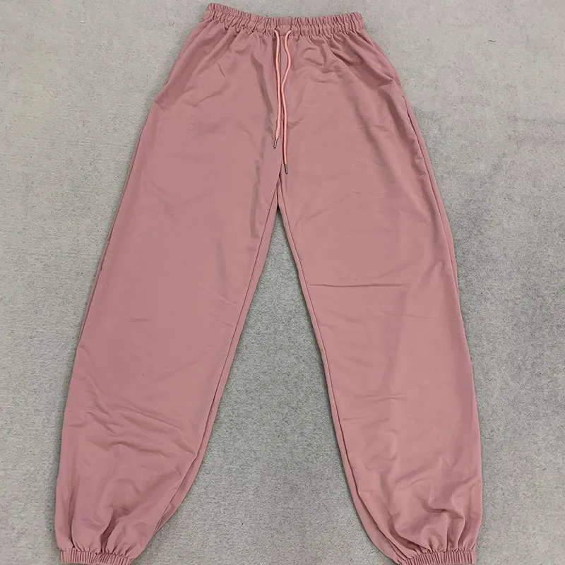 Street-mounted Personalized Hip-hop Punk Letter Printed Sweatpants Double-mouth Bag Drawstring Design Jogging Women Casual Pants