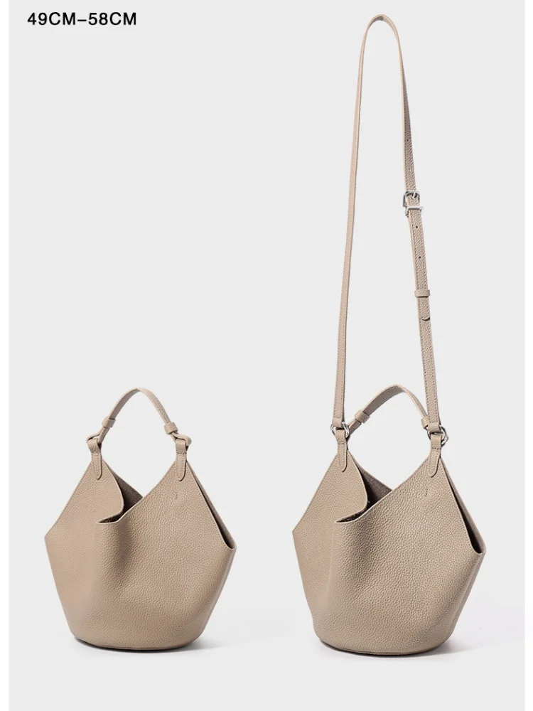2025 grande capacidade cabeça camada balde de couro saco das mulheres bolsa de couro genuíno corda perto sacos de viagem versátil sacos de ombro