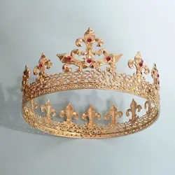 King 's Round Crown Party Metal Tiara Hair Accessories
