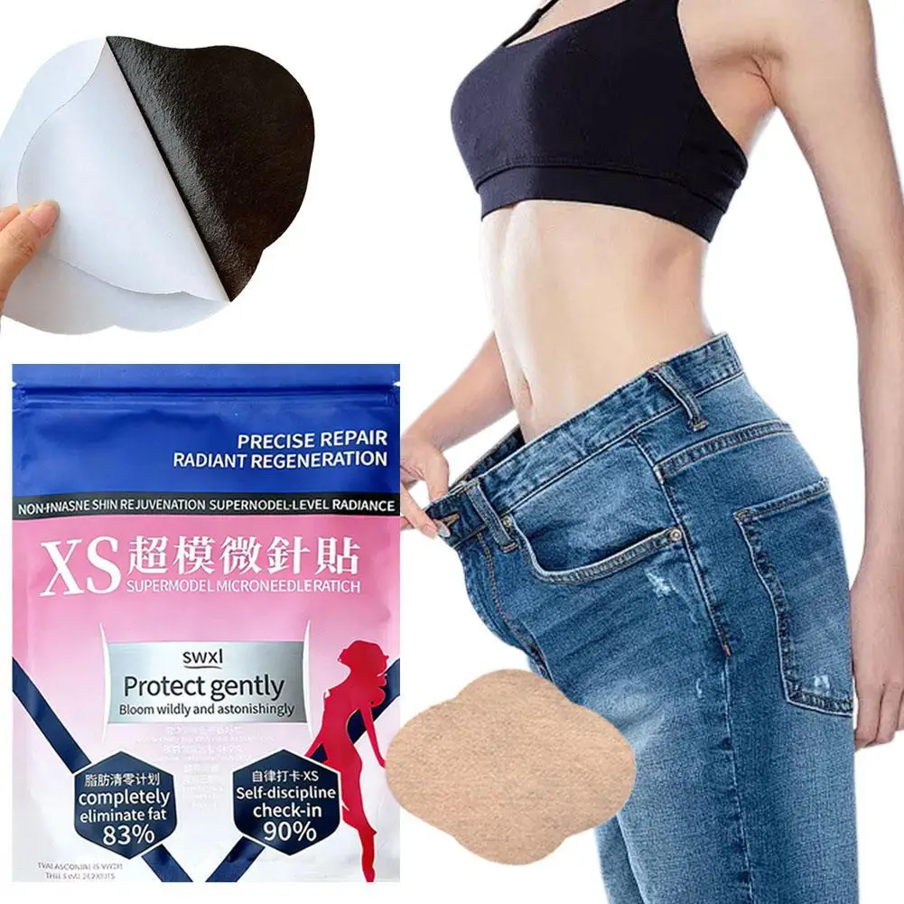 

10 шт. патчи-микронидлы Supermodel для улучшения метаболизма, растворения жира, осушения кожи, с пастой из полыни, травяные, для похудения, стикеры для снижения веса