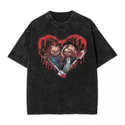 T-shirty panna młoda Chucky w stylu Streetwear Hip Hop w stylu Vintage koszulki koszulka dla mężczyzn kobiet Harajuku grafika drukowana