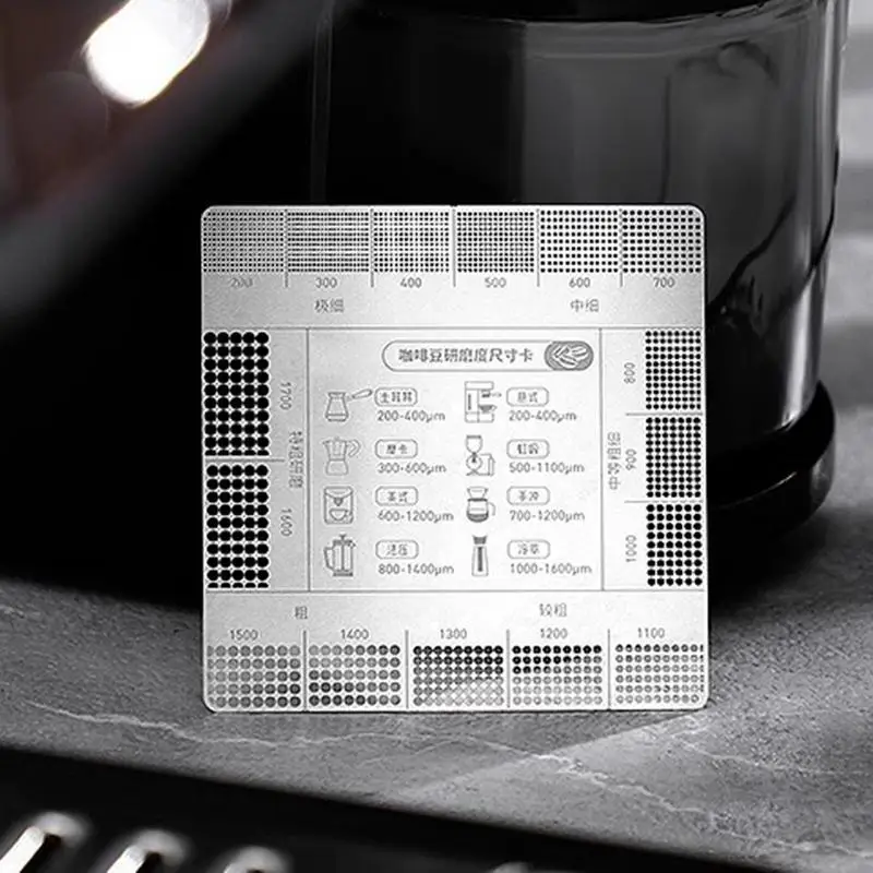 Coffee Grind Chart Powder Ground Reference Card High Precision Coffee Grind Reference Chart Card For Cafe Home Kitchen