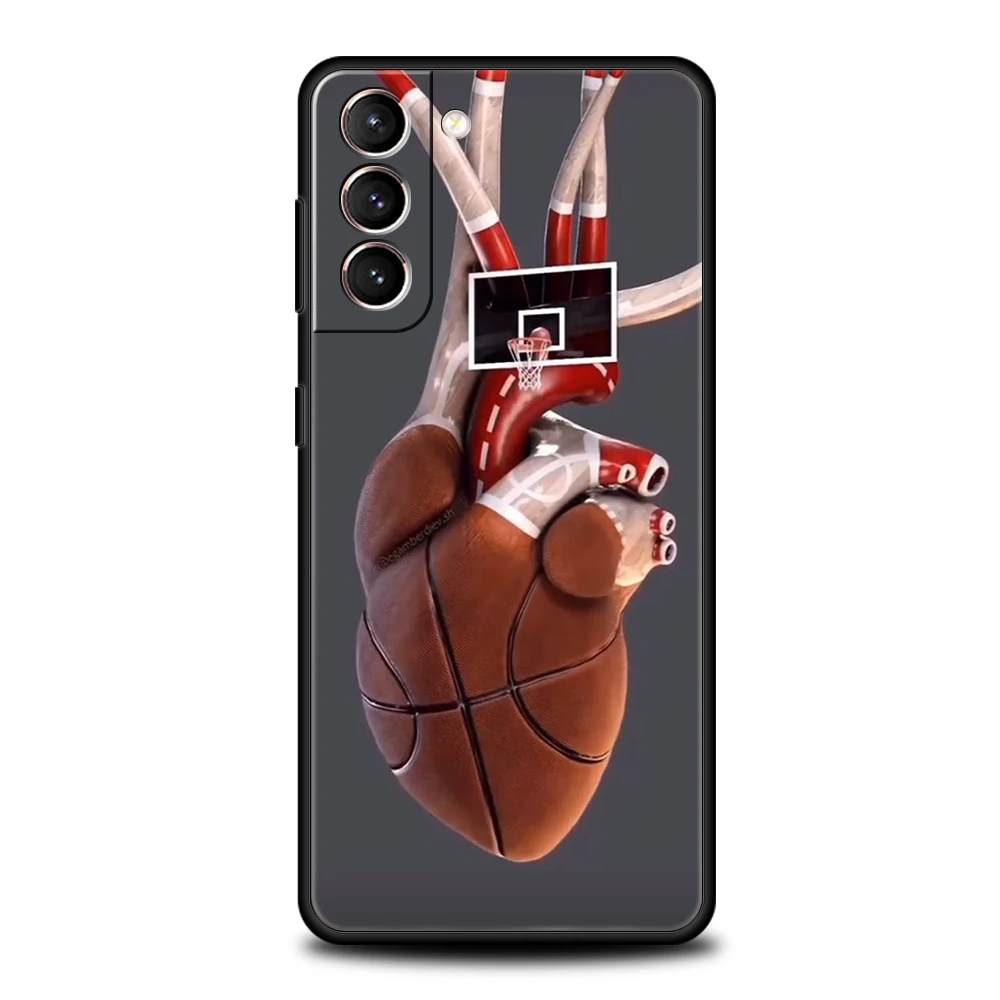 삼성 갤럭시 S24 S23 S22 S20 S21 FE 울트라 S10 S10E S9 S8 플러스 5G 실리콘 충격 방지 휴대폰 커버, 축구 스포츠 케이스