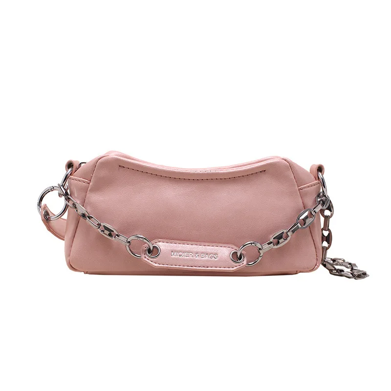 2023 New Shoulder Bag Small Mini French Trend Art Design Casual Retro Chain Underarm Bag Daily Commuting Personalized All-match