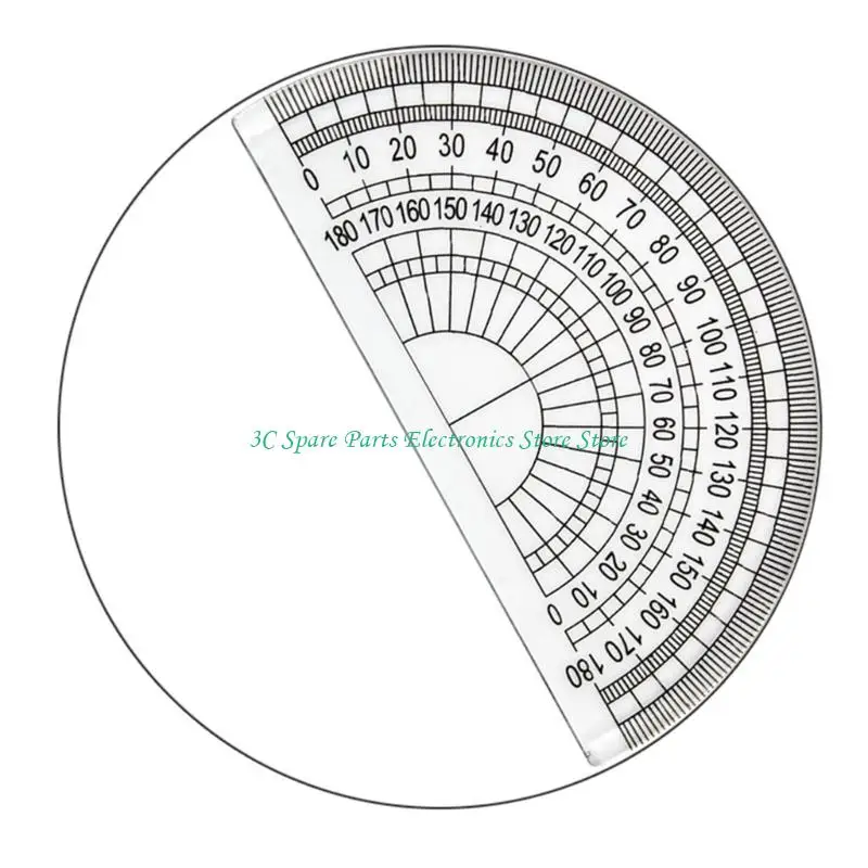 SZ 4 Pcs Geometry Math Set 15cm Ruler Set Plastic Protractor Rulers Triangle Ruler